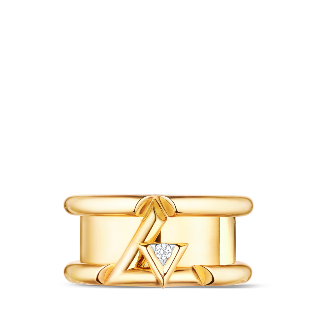 LV Volt One Band Ring, Yellow Gold And Diamond - Jewelry